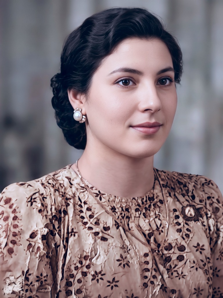 1952 Italian vintage portrait before and after severe emulsion crack restoration by BIGBROSTUDIO